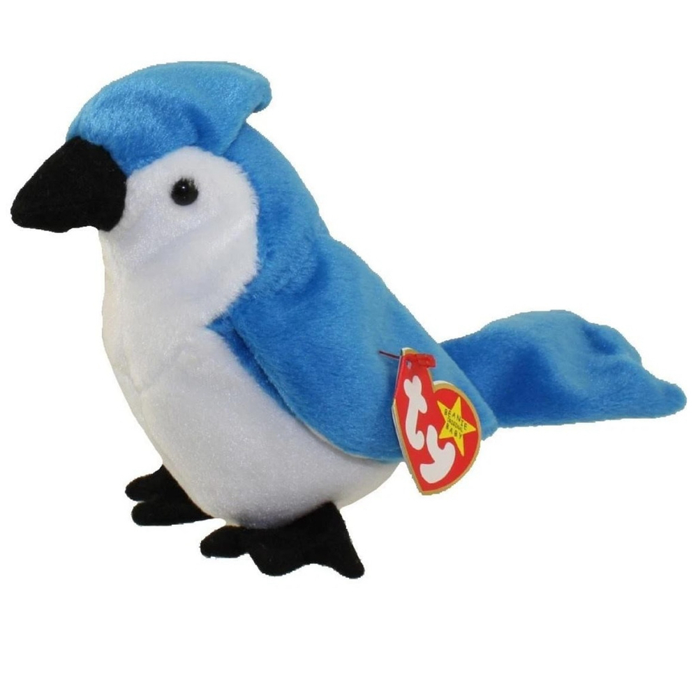 Ty Beanie Babies Rocket Blue Jay Plush 1997 1998